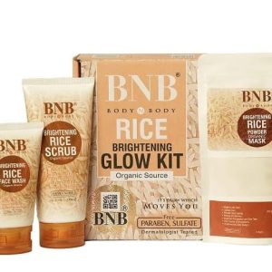 BNB Rice Extract Bright & Glow Kit (Rice Face Wash + Rice Scrub + Rice Mask)